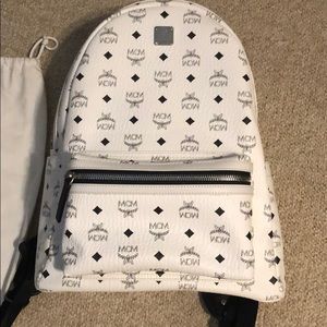 Authentic large MCM Bag used twice white